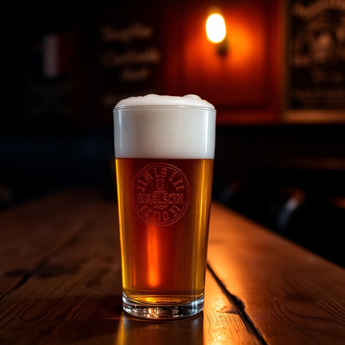 Načepované pivo s hustou pěnou na dřevěném stole
